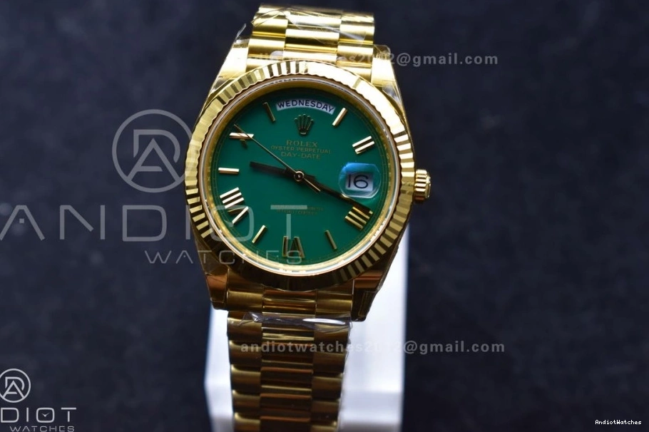 Dial Bracelet Edition 228238 Green on Roman Day Best THBF (Gain Weight) 1:1 40 YG VR3255 669 HighQuality Date President 1212